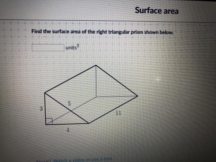 What is the volume of the triangular prism shown below