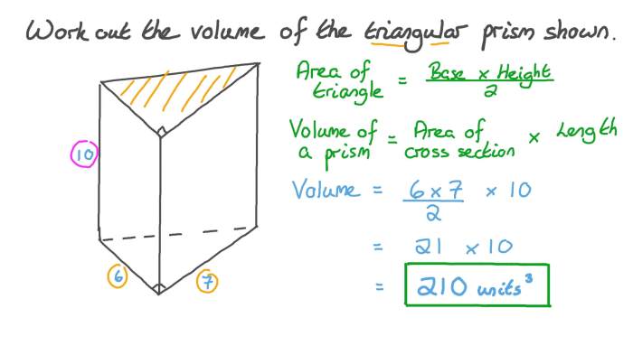 Volume prism triangular worksheet find problem 1848 solution onlinemath4all